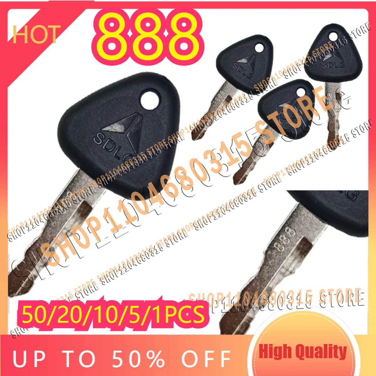 50/20/10/5/1PCS for SDLG 888 Ignition KeyS Excavator Start Ignition Key 55 60 75 80 135E 215 360F