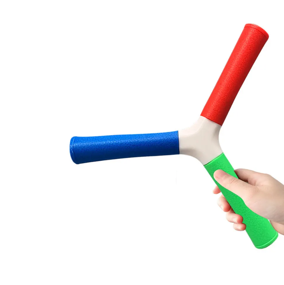 Tricolor Throwing Stick Reaction Training Stick Eye Hand Coordination Agility Trainer Grab Throwing Three Head Reaction Portable