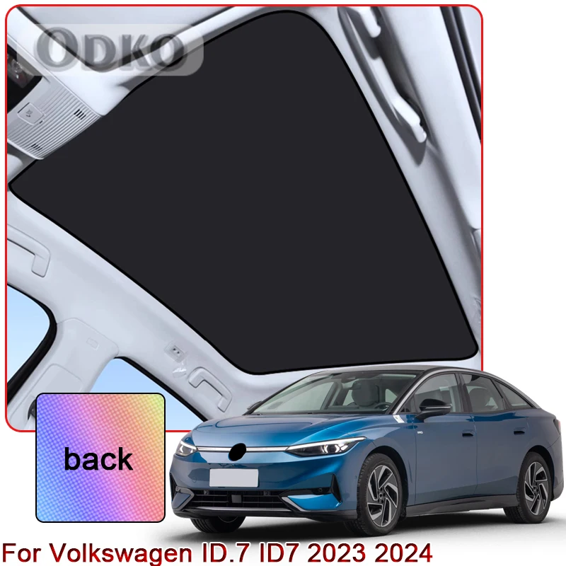 Colorful Ice Crystal Car Roof Sunshade For Volkswagen ID.7 ID7 2023 2024 2025 Car Clip-on Sunroof Skylight Blind Shading Cover