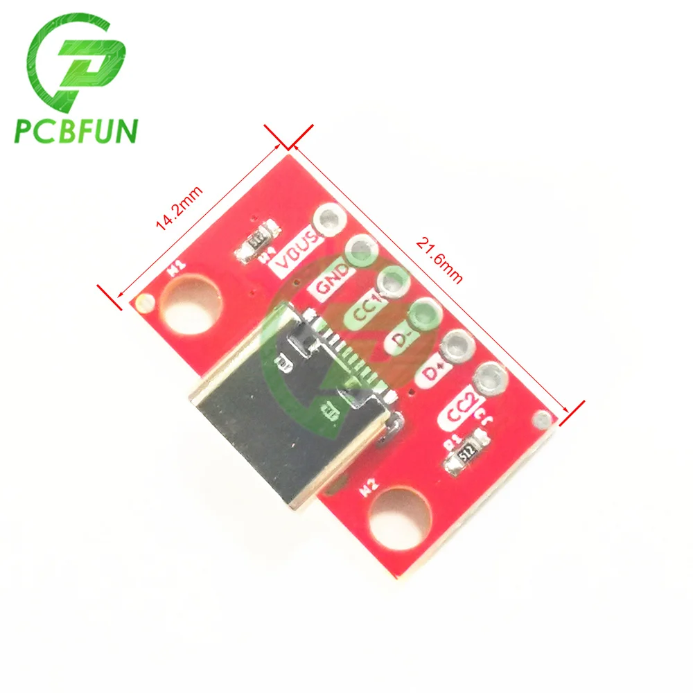 USB 3.1 Type-C Connector Socket 16 Pins Female Test PCB Board Adapter for Data Transfer Power Adapter Board Module 2.54mm image 6