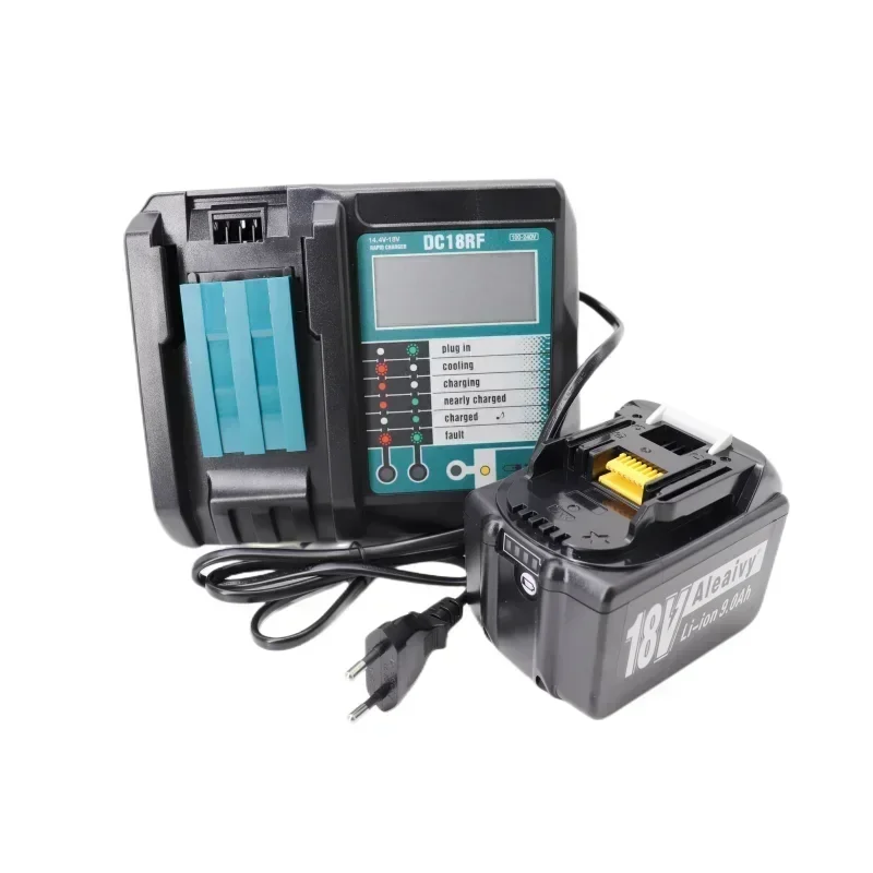 Actualice la batería de 18 V para herramientas Makita con la batería de litio BL1860 de 18 V, 9,0 Ah, batería recargable 18650 (cargador opcional)