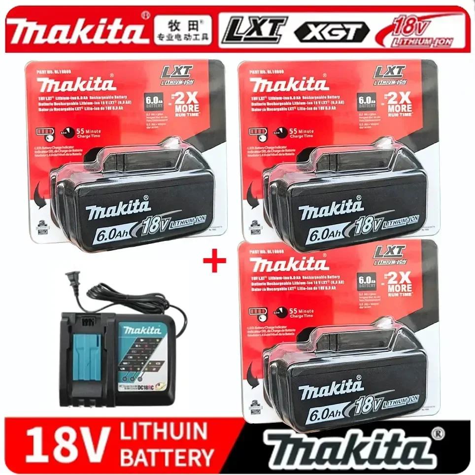 

NEW Original Makita BL1860 BL1850B BL1850 BL1840 BL1830 screwdriver battery & charger 18v Replacement Power Tool Batteries.