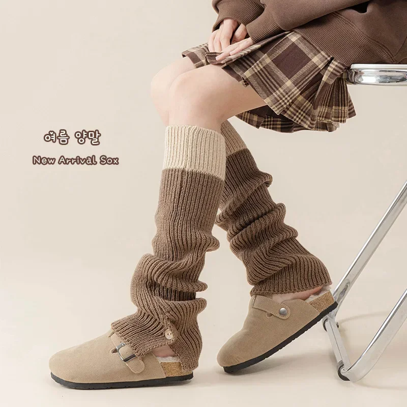 Kids Sweet Girl Leg Warmers Simplicity Korean Fashion School Calf Elegant Sock for Baby Girl Autumn Winter Piles Loose Socks