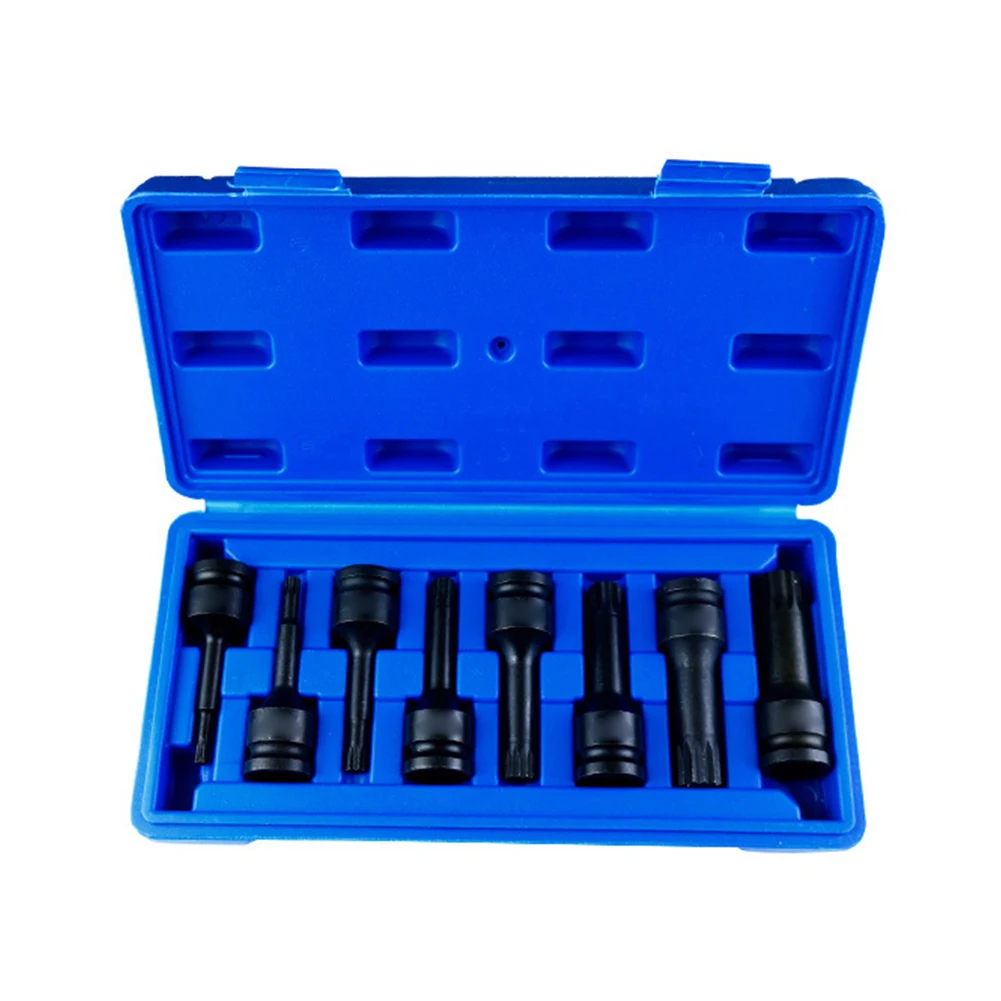 Efficiently Designed 8 Piece Hexagon Plum Blossom Socket Set for Automotive Applications Premium Steel Construction