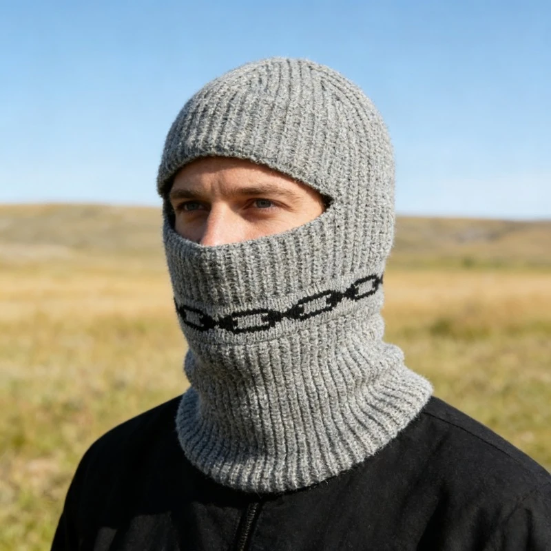 

New High-end Men's and Women's Outdoor Sports Hat Seamless Knitted Thick Warm Hat