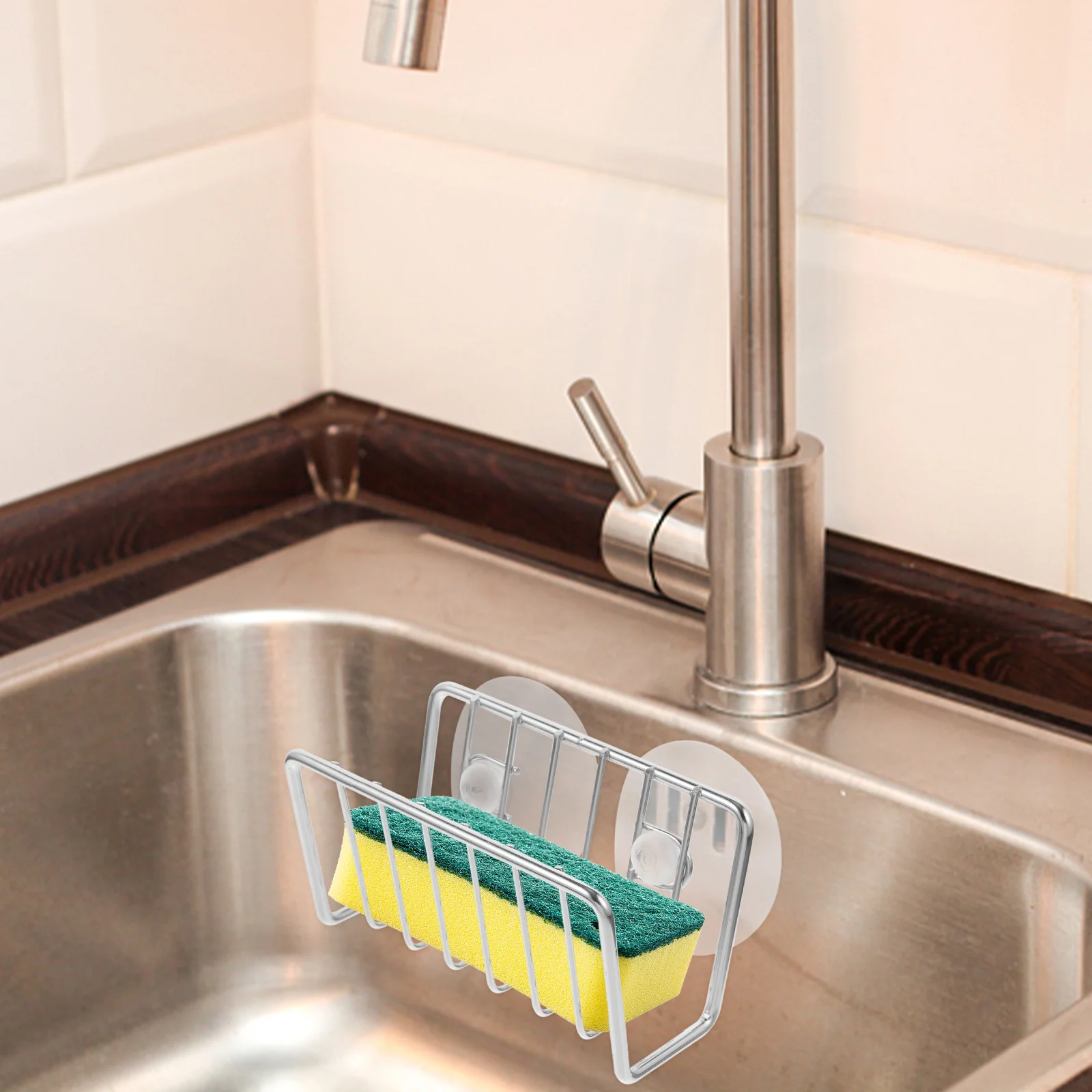 Sponge Drain Rack Drainer Kitchen Holder for Sink Stainless Steel Washcloth Organizer