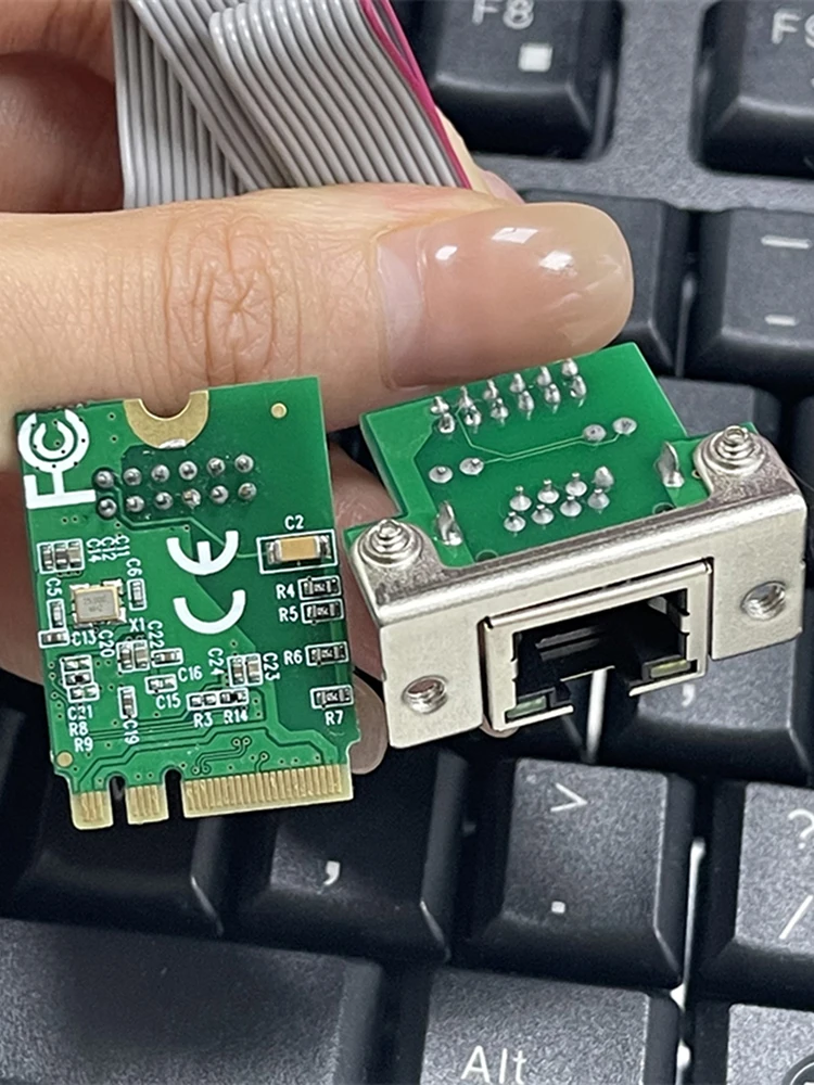 

Сетевая карта M.2 10/100/1000 Мбит/с, M.2 A+E для Gigabit Ethernet, однопортовый адаптер RJ45 M.2 A+E Ethernet для Windows и Linux