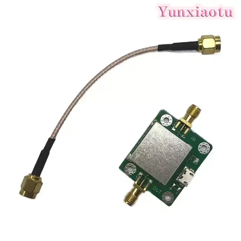 50M-6GHz Low Noise RF Amplifier LNA 20dB Gain MicroUSB Powered Ultra Wideband SDR Receiver Front End SMA for HackRF One