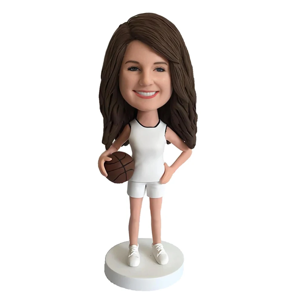

Basketball Player Custom Bobble-Heads Figurine Customized Doll,Handmade Dashboard Bobbleheads Sculpture for Friends