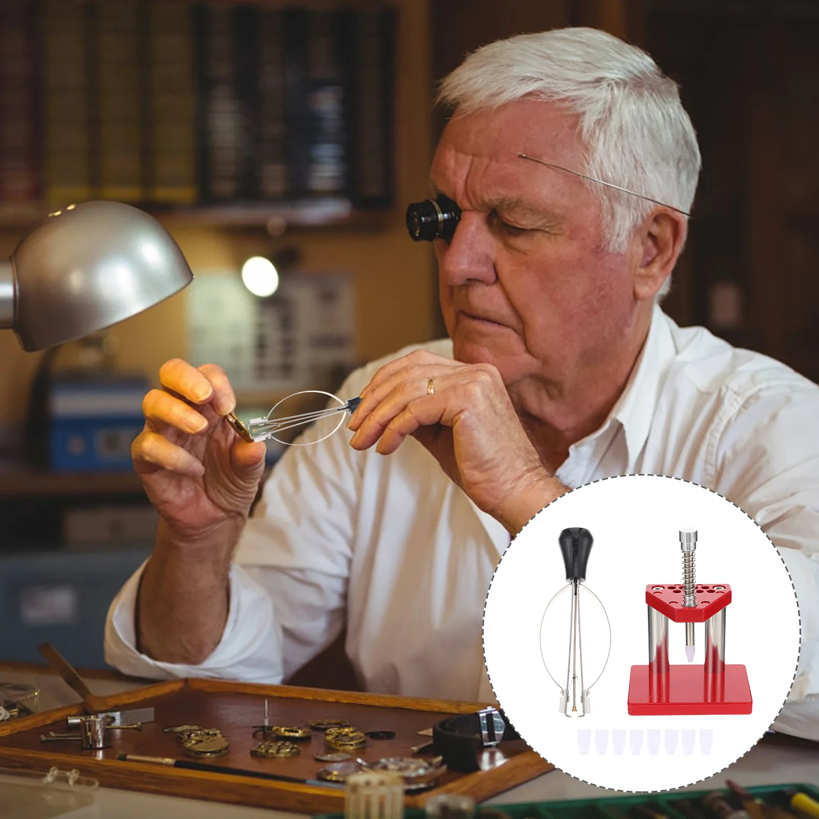 

1Set Watch Hand Puller Professional Repair Kit Lightweight Design Easy to Use At Home Watch Link Removal and Setting Tool