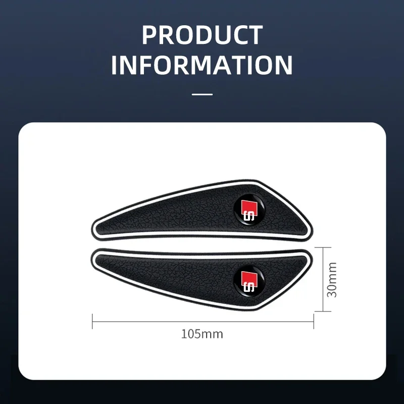 4pcs Car Protective Strip Sticker Car Styling Accessories For Audi SLine A4L A3 A5 A6 C7 A4 B8 8P 8V B6 Q5 B9 B7 A1 Q7 Q3 view 6