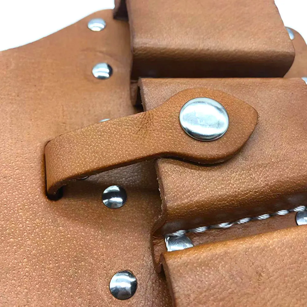 /Five /Piece /Leather Electrician Pliers Sheath Set For Multi Functional Tool Bag Waist Pouch With Belt Loop For Camping Hiking