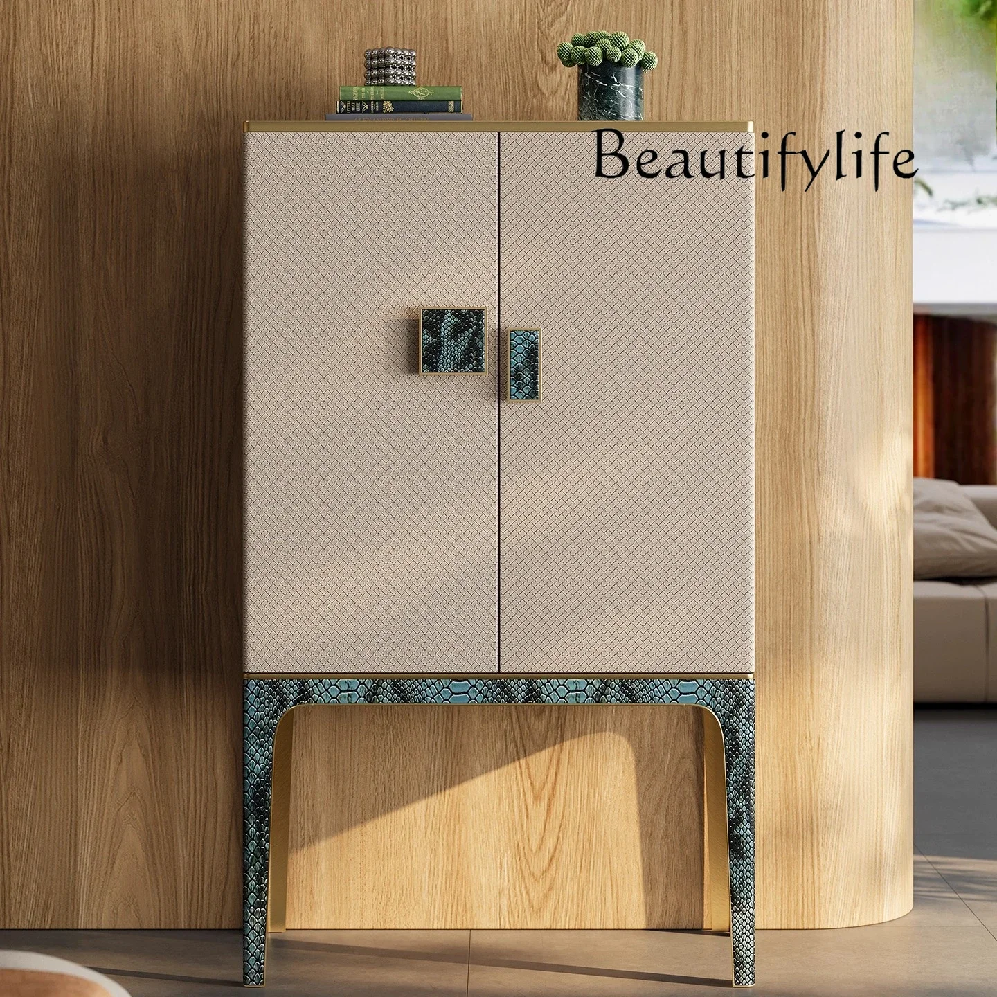 

BX Premium Light Luxury Wine Cabinet Dining Side Cabinet Vertical Cabinet Italian Large Flat Floor Custom Bedroom Living Room En
