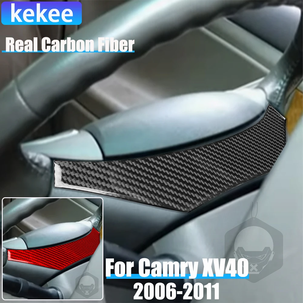 

Real Carbon Fiber Car Accessories Steering Panel Cover Soft Sticker For Toyota Camry 6th Gen XV40 2006 2007 2008 2009 2010 2011