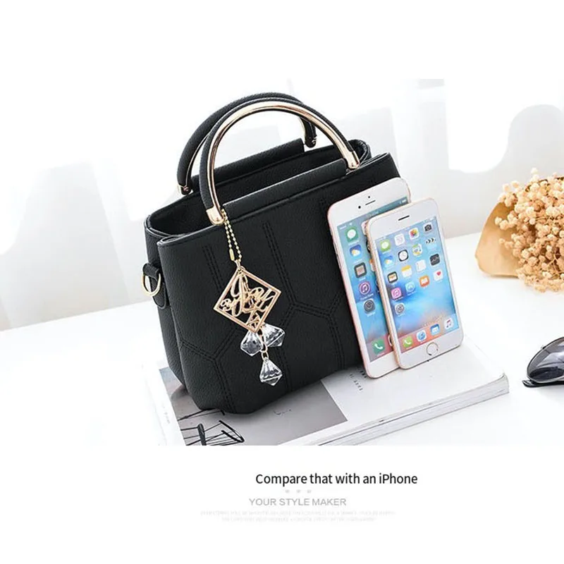 PU shoulder bag for women, crossbody bag, handbag, multi-pocket versatile small bag, new women's phone bag, water-resistant, lightweight, fashionable, casual soft leather bag