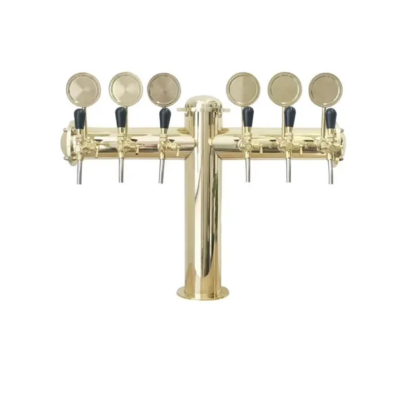 2026 New, High Quality, 6 Faucet Holes Beer Tower Draft Beer Column for Commercial Bar Kegerator System Stainless Steel