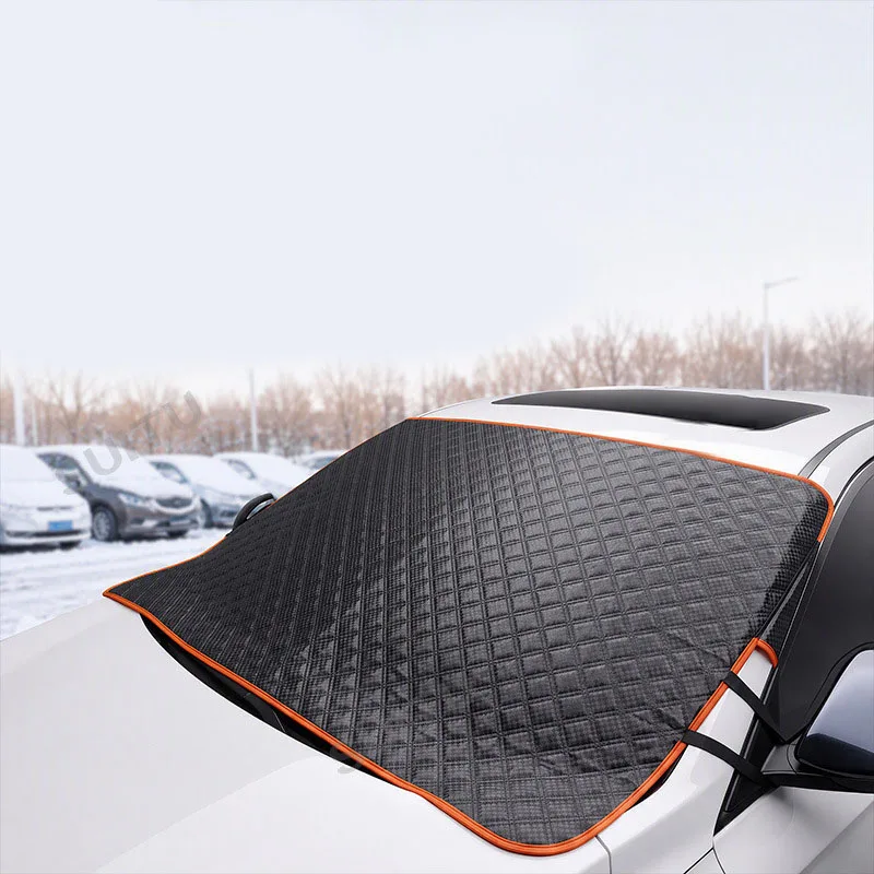 Auto-Windschutzscheiben-Schneeabdeckung, Winter-Wasserdichte Windschutzscheiben-Schneeschutz-Sonnenschutz-Abdeckung, Universal für SUV/Limousine – Detail 4