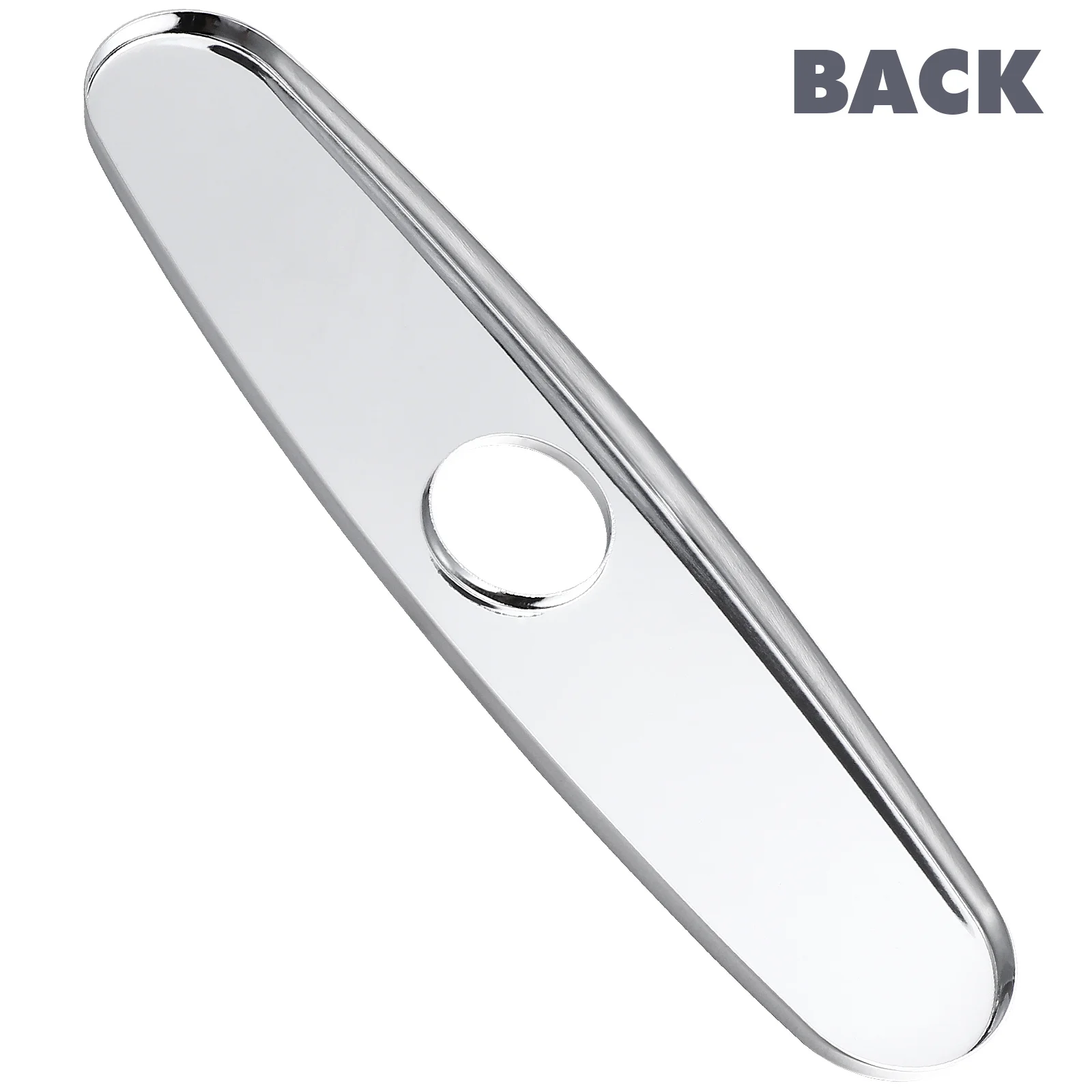 

Rustproof Stainless Steel Kitchen Faucet Plate 8 Inch Electroplated Sink Hole Cover Tidy Sealing Sink Hole Cover