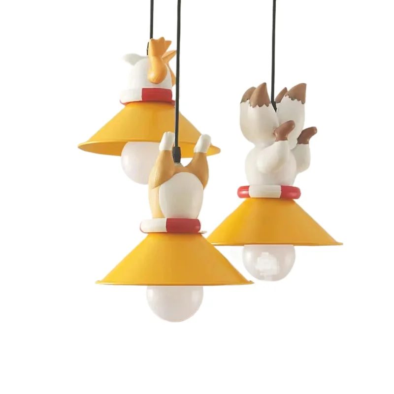 Dessin animé nordique pendentif LED lumières moderne enfants lampes suspendues décoration de la maison lustre pour chambre d'enfant salon salle à manger