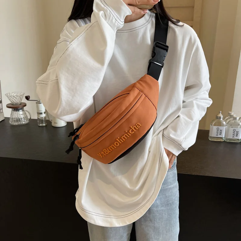 

Women Waist Bags Letter Design Fanny Packs Women Belt Bags New Canvas Chest Bag Waist Pack Fashion Shoulder Crossbody Bag