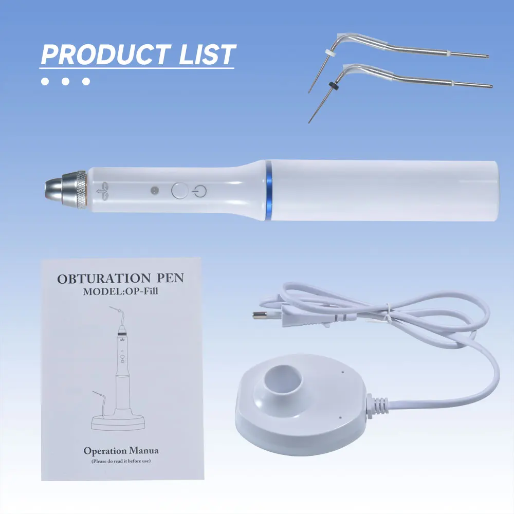 XND Dental Gutta Percha Obturation System with 2 Tips Wireless Endo Gutta Percha Obturation Pen Root Canal Therapy Heating Tool