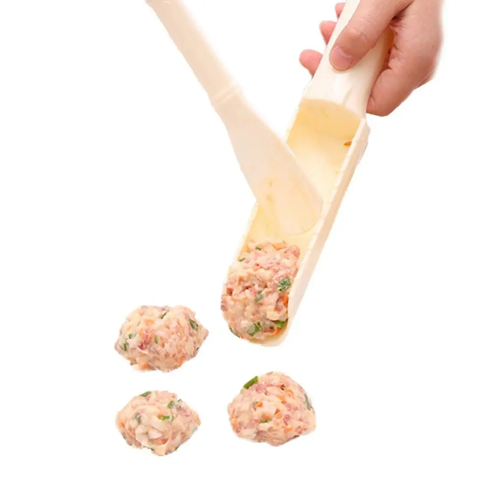 2pcs/Set DIY Stuffed Meatball Plastic Homemade Non-Stick Digging Scoop Meatball Maker Cooking Tools Fishball Device