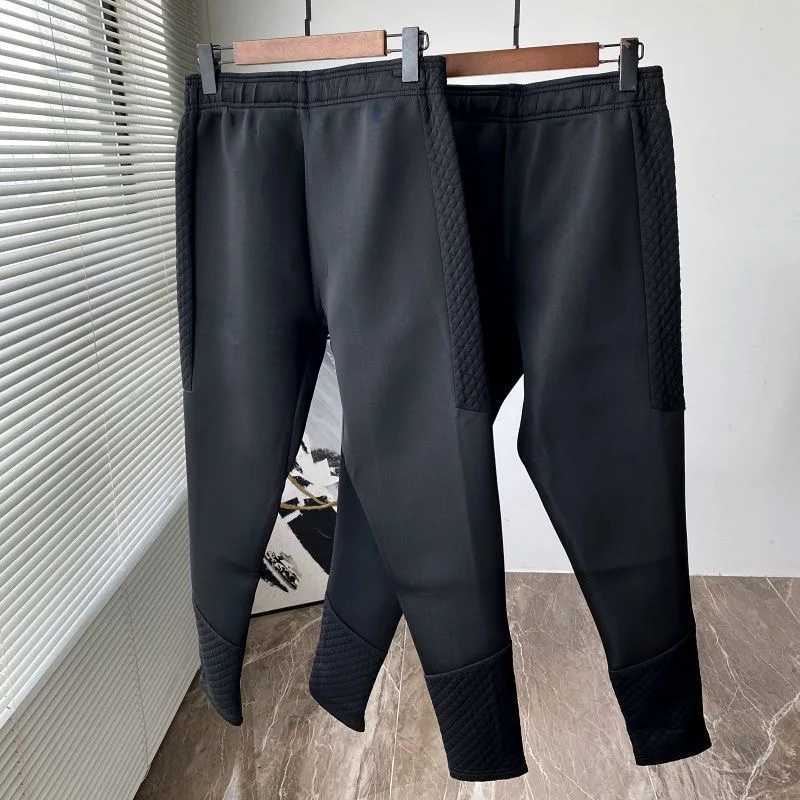 winter high quality men pants Blended air layer fabric Men\'s trousers Fall 2023 Cuff Zip Casual Sport Sweatpants