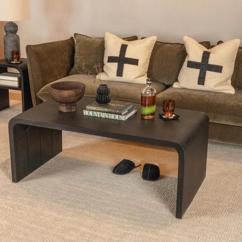 Modern Edge Mango Wood Coffee Table | Stylish Furniture for Your Living Room