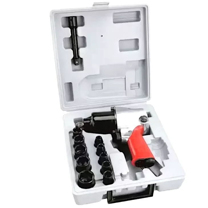 TY54701K Pneumatic Impact Wrench Kit 13 Piece Includes M9, 10,11,13,14,17,19,22,24 Socket | 450 Ft. Lbs | 8,000 Rpm