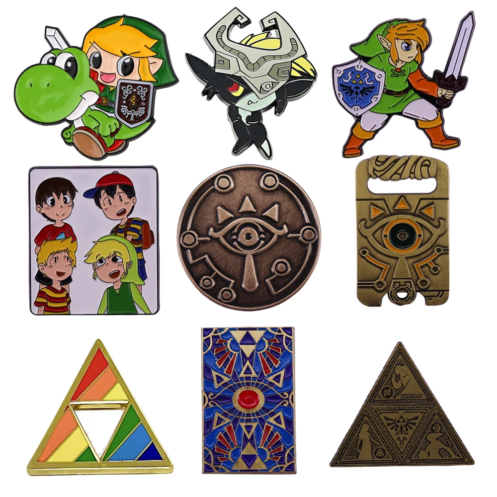 

Classic Adventure Game Zelda Lapel Pins for Backpack Cool Brooches for Clothes Briefcase Badges Enamel Pins Jewelry Accessories