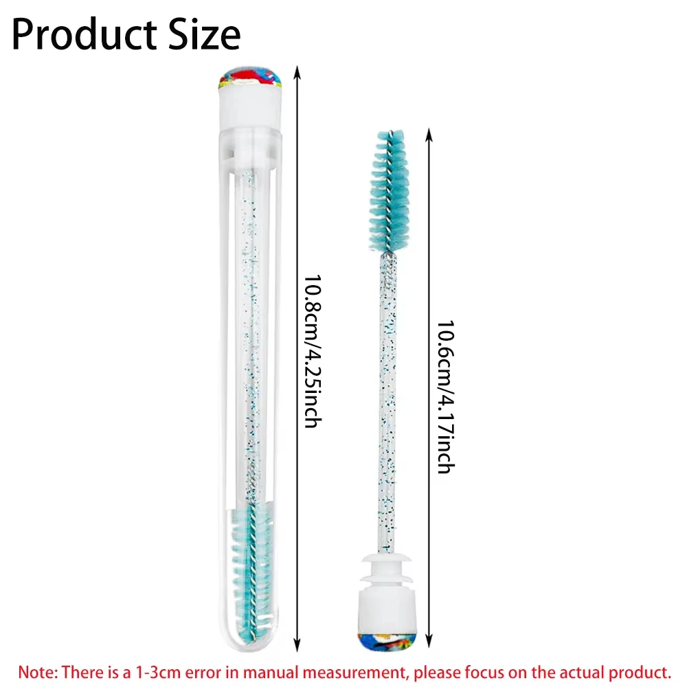 10/50 pz Natale Spazzola Per Ciglia Tubi Estensione Delle Ciglia Mascara Spazzole Bacchetta Sopracciglio Pettine Spoolies Contenitore Applicatori Strumenti