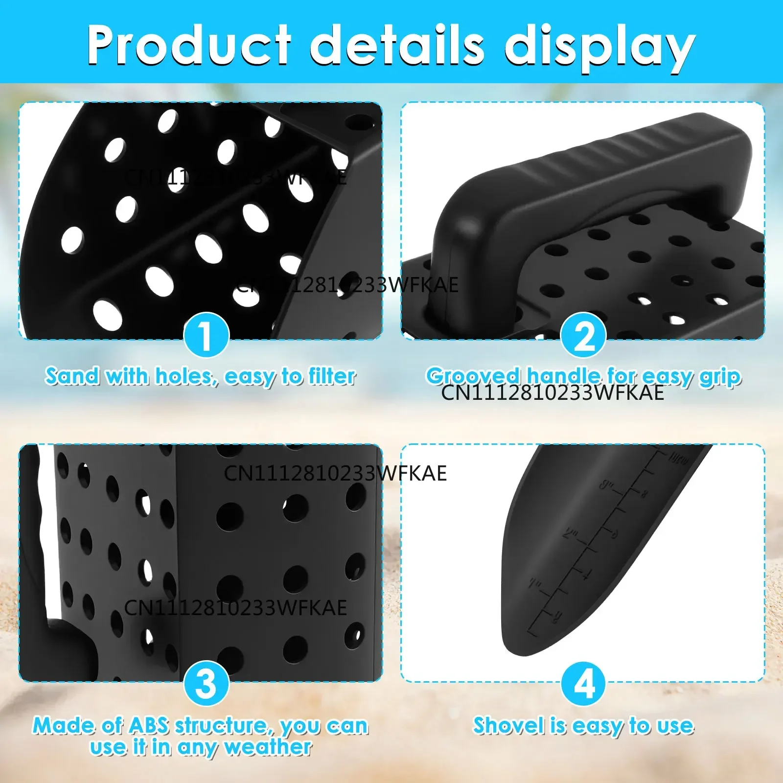 Metal Detector Sand Scoop and Shovel Set ABS Digging Tool Accessories for Underground Metal Detecting Gold Treasure Detector
