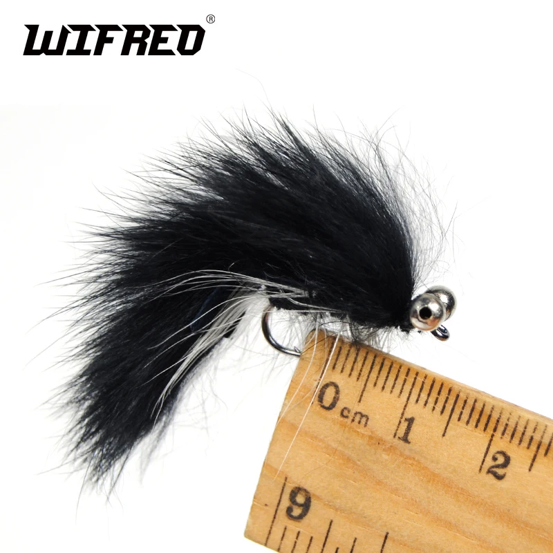 

Wifreo 8PCS #6 White Belly Black Zonker Streamer Fly Baitfish Imitator Trout Fishing Flies