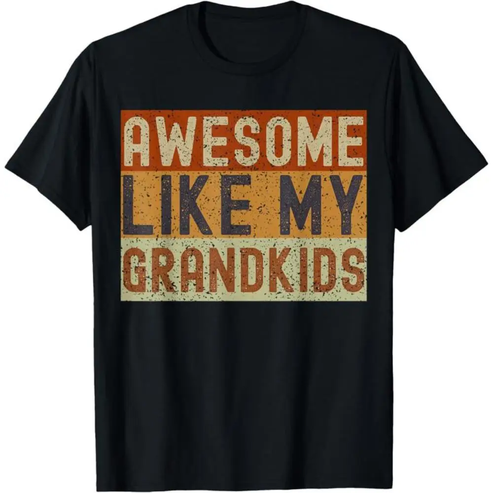 

Funny Grandpa T-Shirt Awesome Like My Grandkids Graphic Tee Unisex Cotton Top for Grandparents’ Day or Birthday Gift