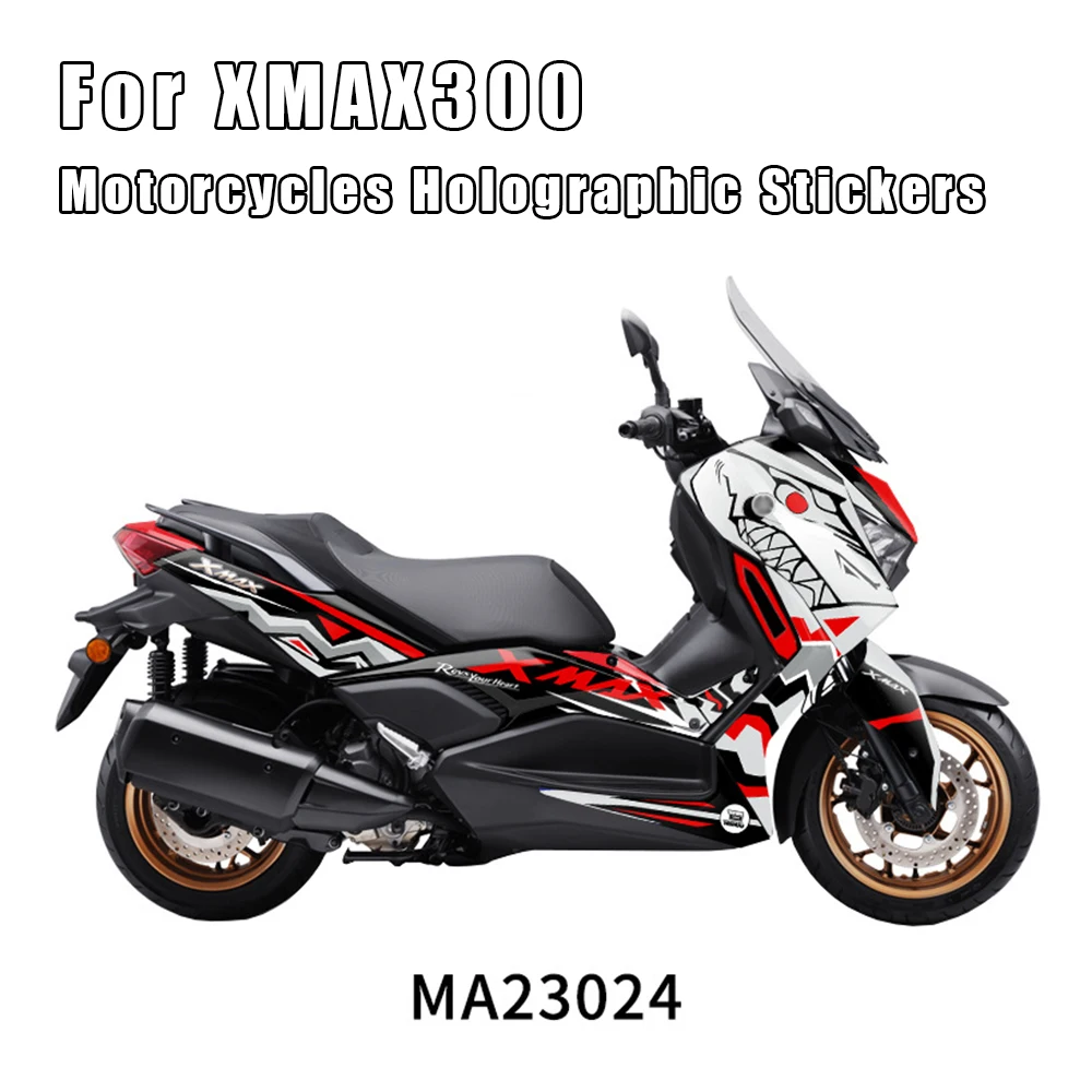 Decoration Sticker Body Fairing Tank Pad For Yamaha XMAX300 XMAX 300 2023- Holographic Protective Decals Motorcycle Stickers