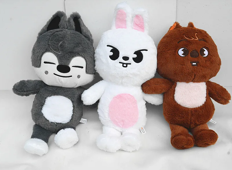 

*50cm Kpop Skzoo Plush Toy Wolfchan Kawaii Cartoon Stuffed Animal Plushie Doll Large Size Kids Babies Sleeping Pillow Gift