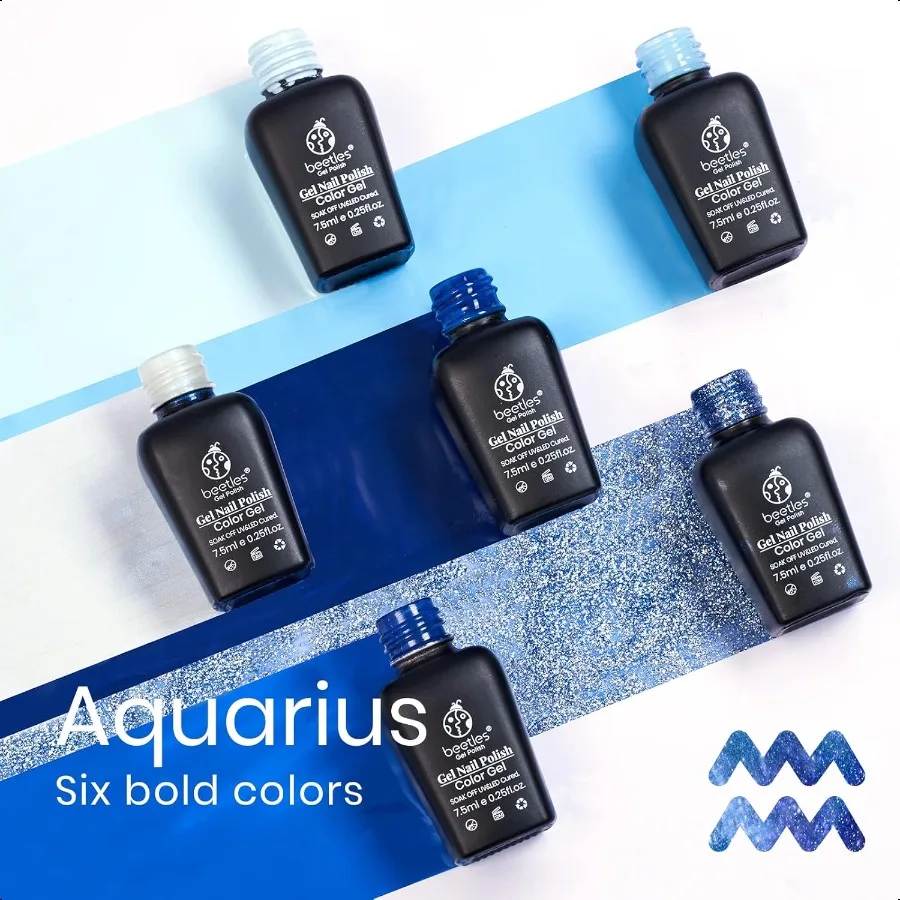 Coccinelles Vernis à ongles gel bleu Aquarius Holy Water Collection Vernis gel Cadeaux pour femmes