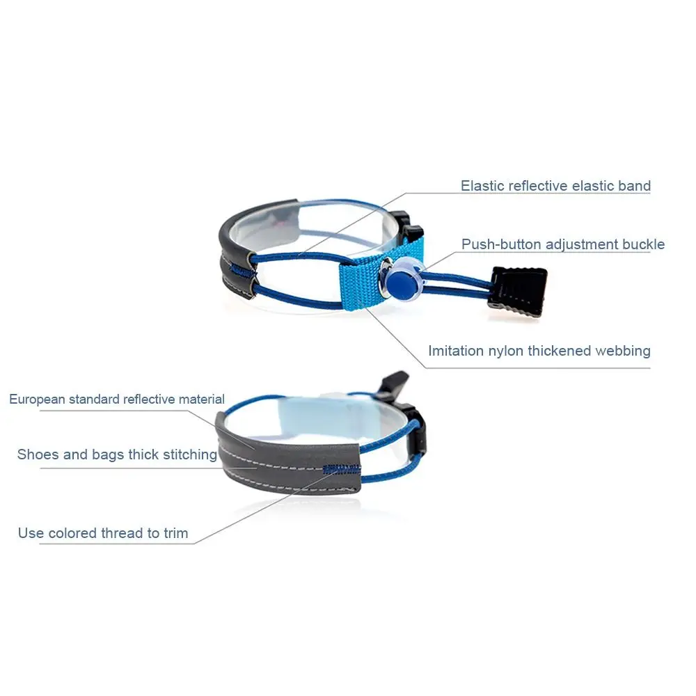 Reflective Reflective Bike Pants Strap Adjustable High Visibility High Visibility Trouser Leg Straps Durable Elastic