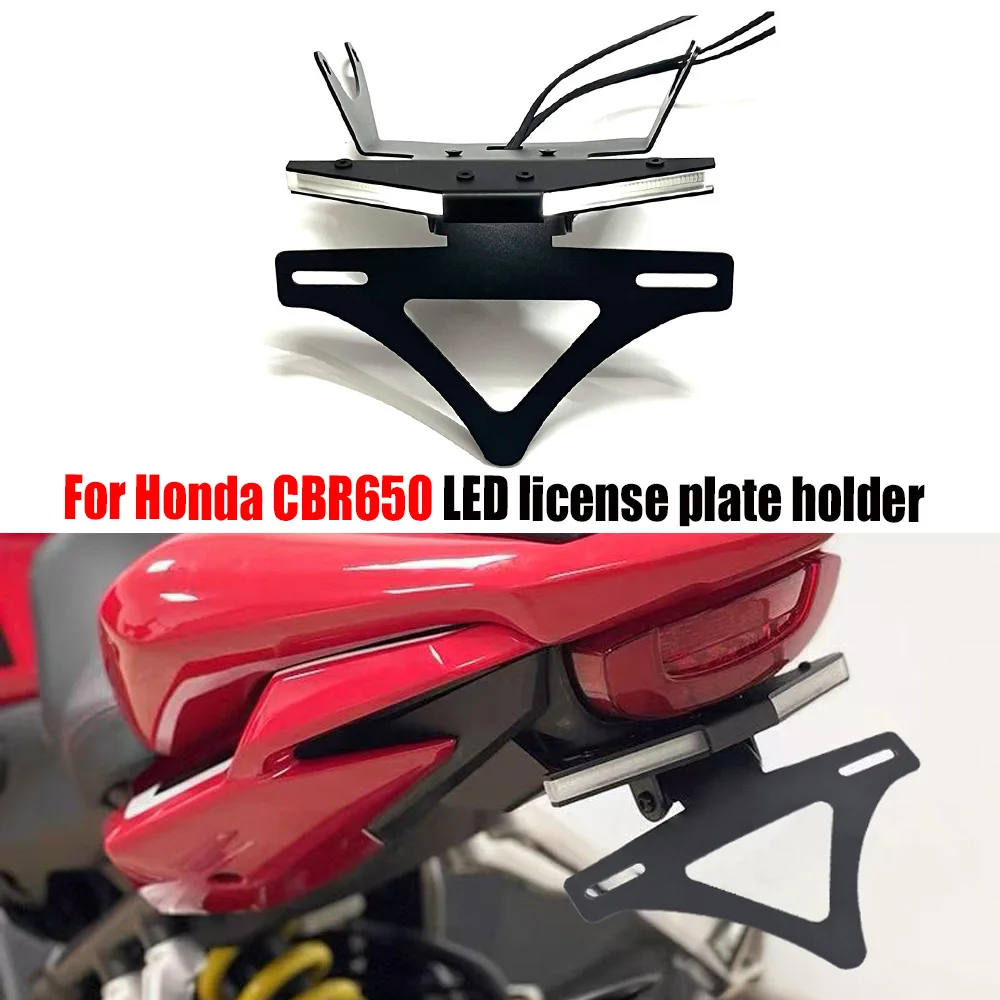 

For Honda CBR650R CB650R 2021 - 2025 New motorcycle brake turn signal integrated LED light license plate bracket accessories