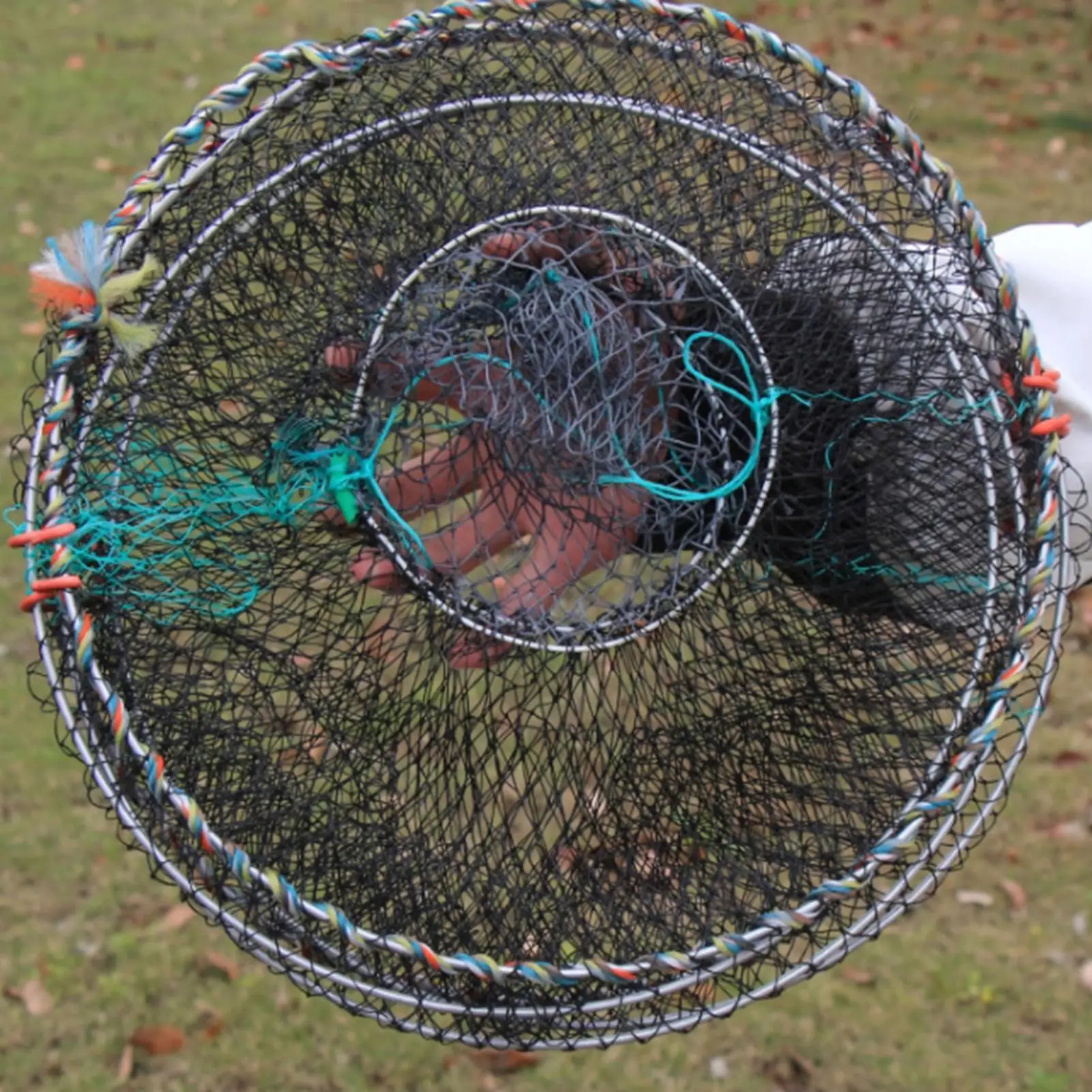 

Minnow Trap Foldable 130x30x60cm Automatic Fishing Shrimp Trap Fishing Net Fish Shrimp Minnow Crab Baits Cast Mesh Trap Nets