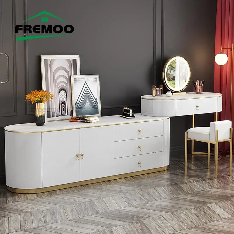 

Modern Vanity Versatile Cabinet For Living Room Table For Makeup Bedroom Sets Meuble Gabinete Coiffeuse White Luxury Dressers