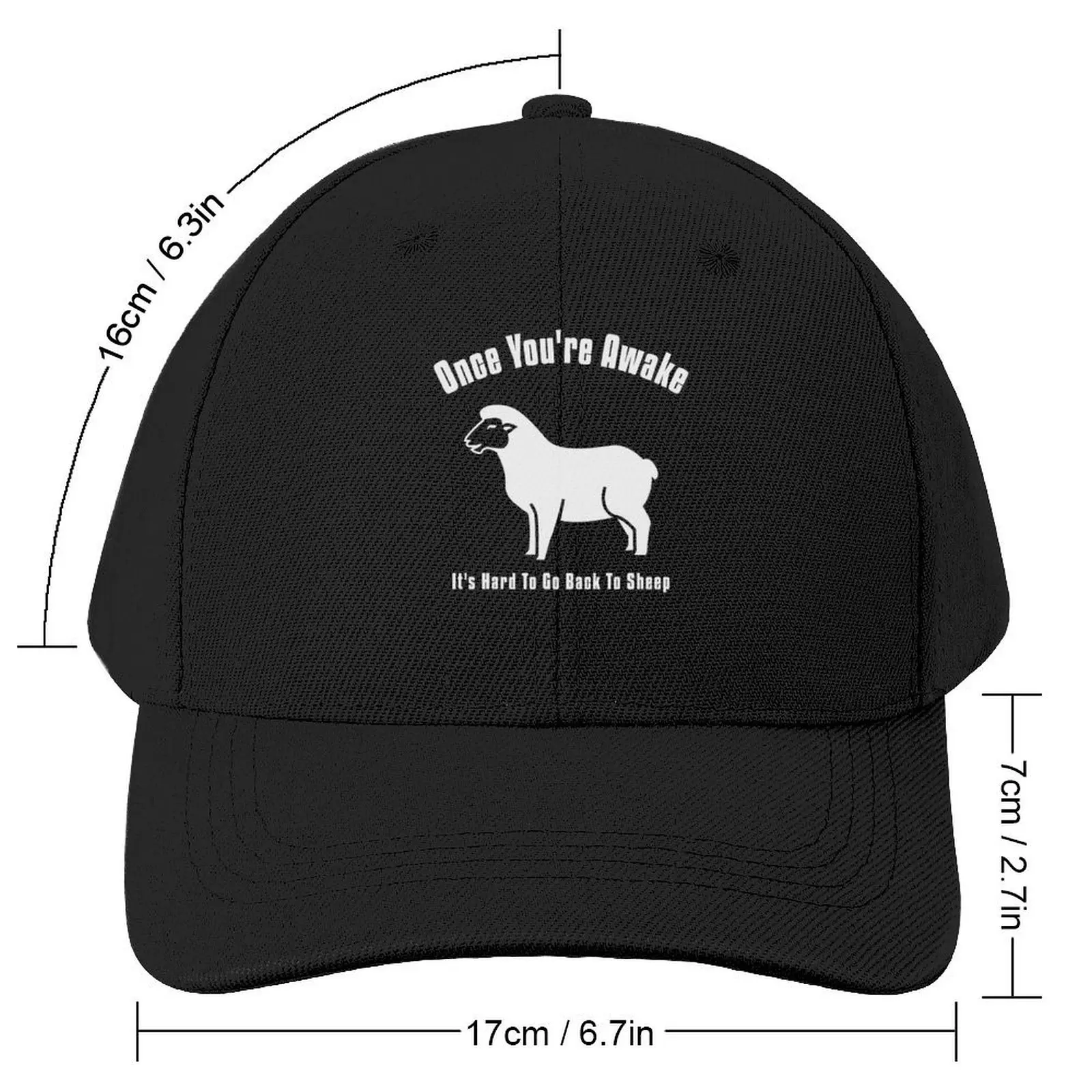 Once You are Awake It is Hard To Go Back To sheep Baseball Cap Hood Luxury Hat |-F-| Big Size Hat Luxury Woman Men's