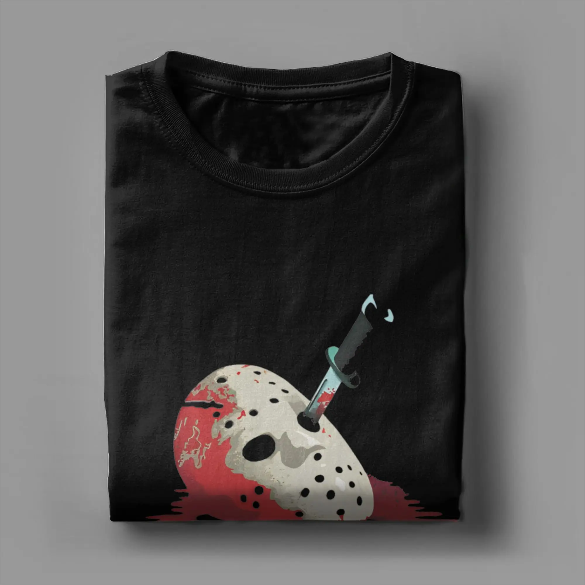 جيسون فورهيس الجمعة 13th الرعب تي شيرت الرجال النساء القطن تي شيرت تقليدي طاقم الرقبة تي شيرت ملابس قصيرة الأكمام حجم كبير