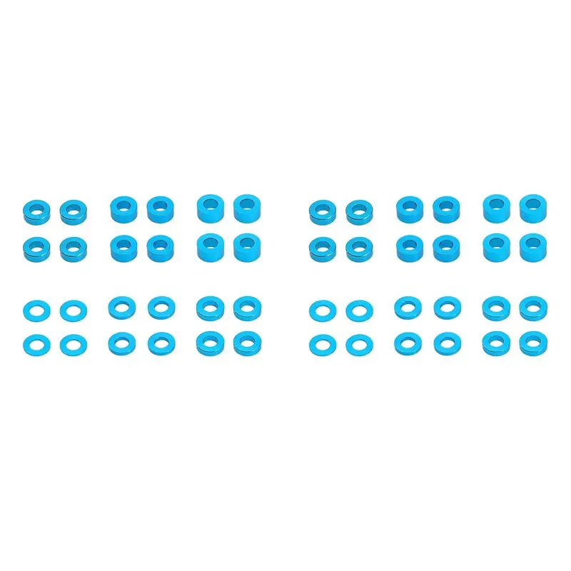 B05C-48Pcs M3 Screw Spacer Set 3Mm Screws Flat Gasket Washer Spacer For TAMIYA 53539 TT02 TT01 XV01 XV02 RC Car