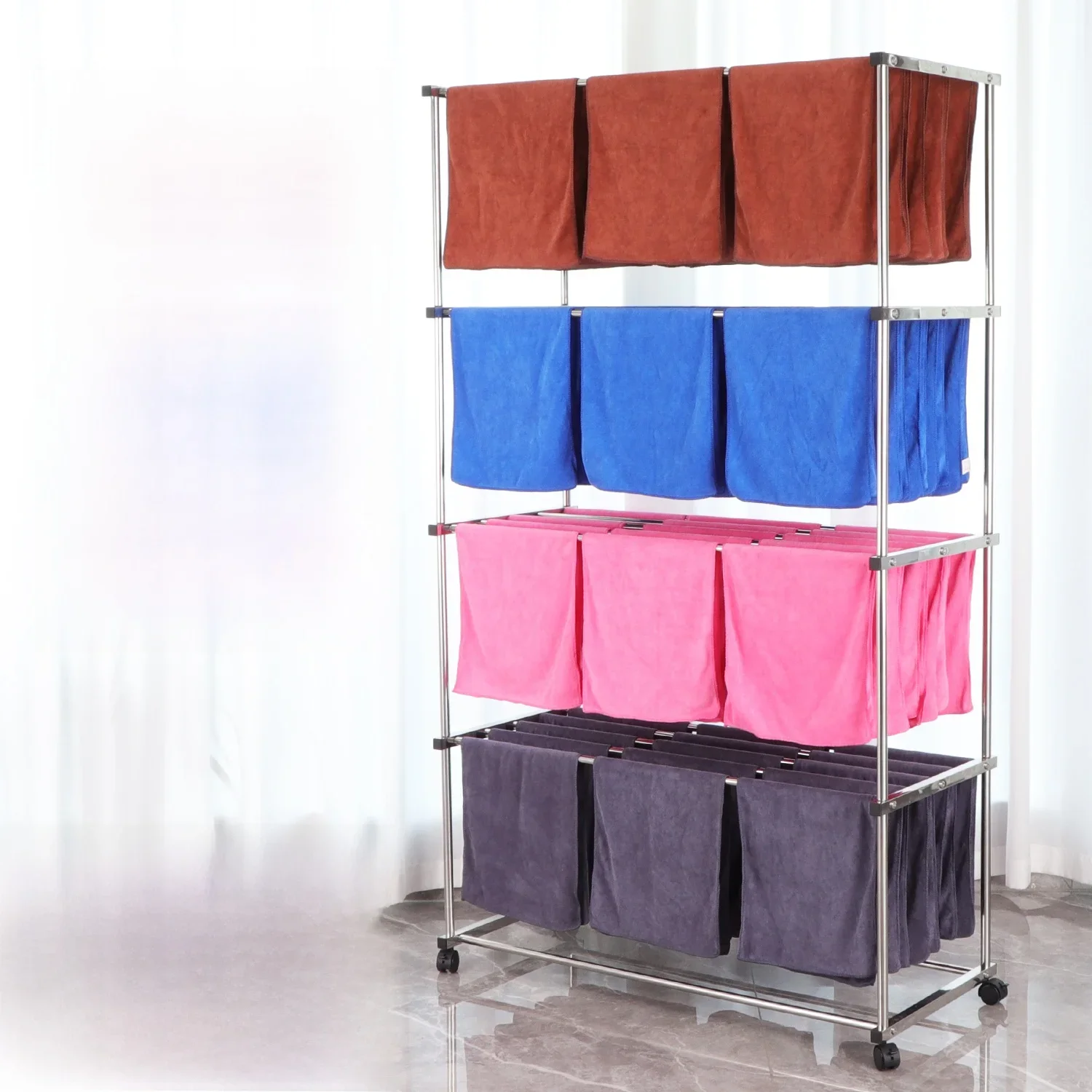 stainl-steel-floor-mounted-towel-ra-mobile-hair-salon-beau-op-car-wa-haircutting-store-towel-drng