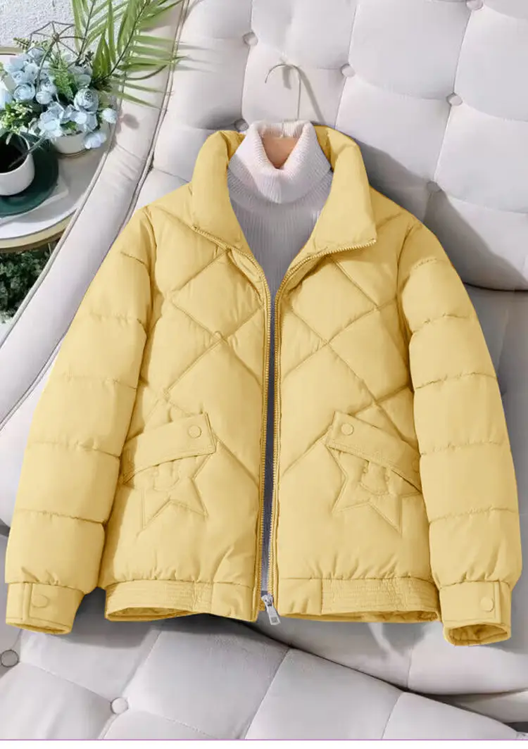 Winter Jacket Women's Stand collar Cotton Warm Coat Korean Loose Ladies Thicken Short Coat Solid Casual Student Jackets Female