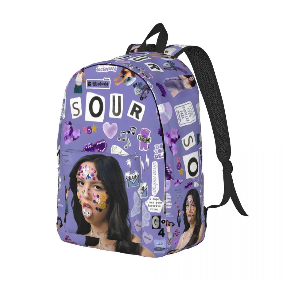 Olivia Vampire Rodrigos Sour For Girls Boys Fashionable, fully printed, and comfortable student backpack.