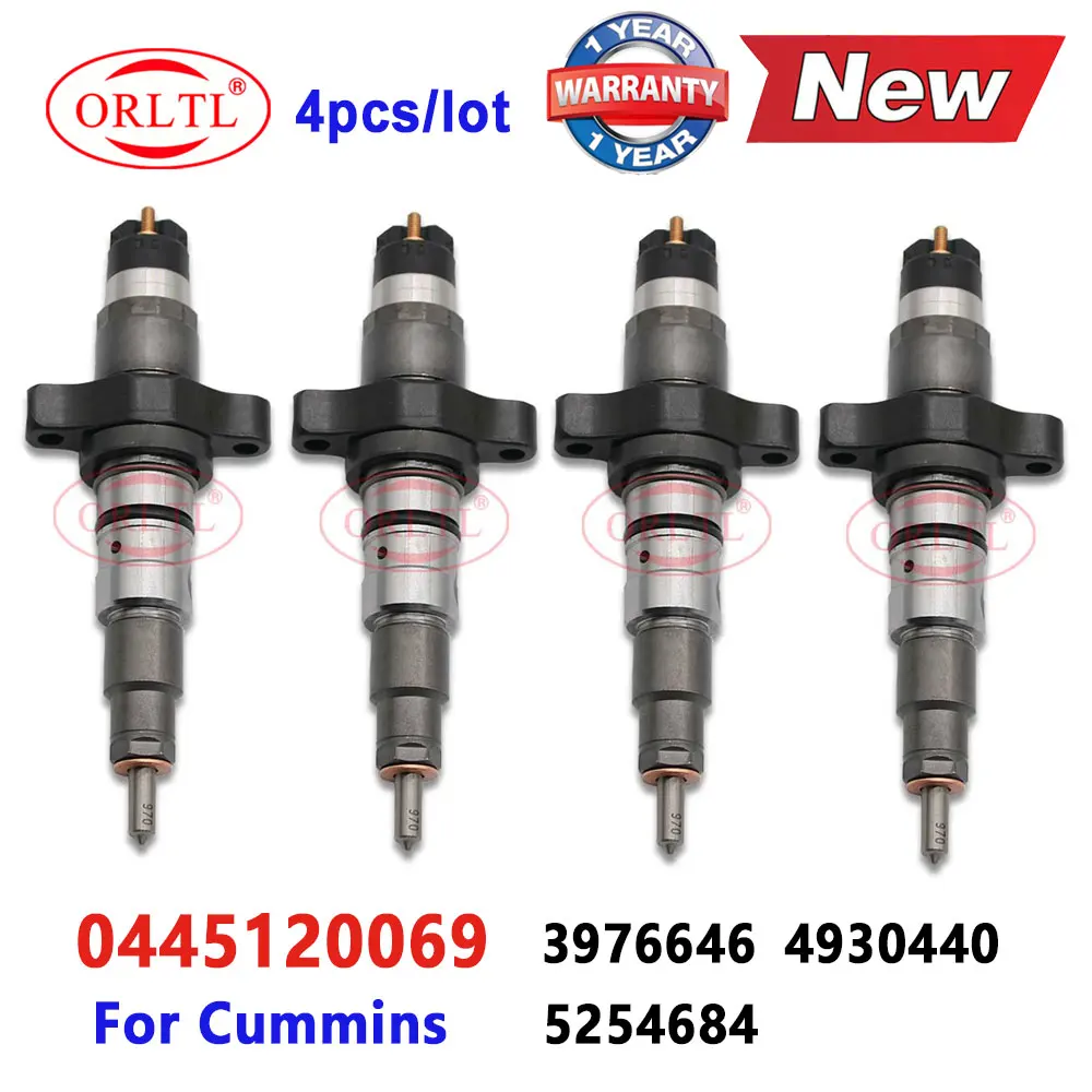 4 PCS New 0445120069 Diesel Injector 0445 120 069 Fuel injection 0 445 120 069 OE 397 6646 For CUMMINS-5.9L 493 0440 525 4684