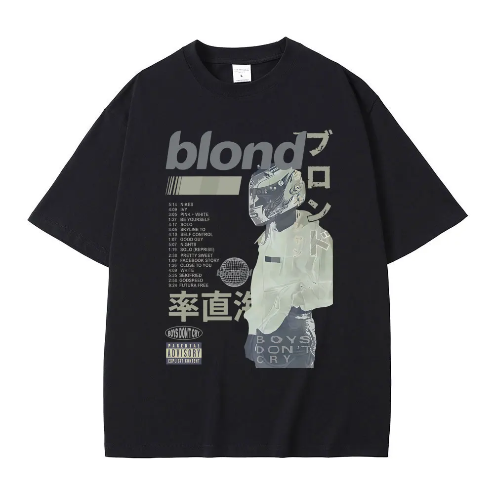 2026 New Best Famous Rapper Frank T-shirt Men Blond Hip Hop Tshirt Ocean Oversized T Shirt Men Women Fashion Rap Tee Streetwear