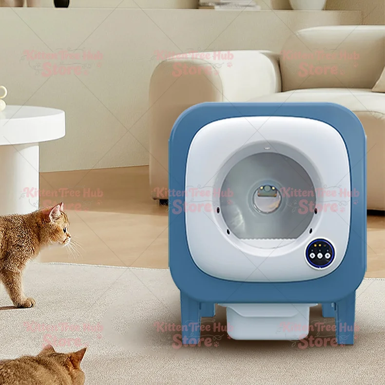 Fully Automatic Intelligent Cat Litter Box Large Capacity Cat Toilet with Infrared Sensor,Video Monitoring,APP Remote Control